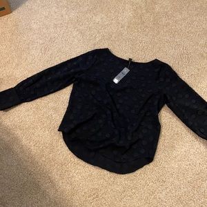 Ann Taylor Black Polka Dot Top